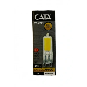 CATA 220v 5w G9 Kapsül Ampul BEYAZ Işık 6400k Geniş Açı (Kıvrık İğne Ayaklı Avize Ampulü 220 Volt 5 Watt)