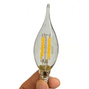 CATA 4w E-14 Rustik Günışığı Kıvrık Alev Modelli Led Buji Ampul 3000k