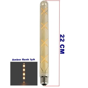 CATA 4W Rustik Led Ampul AMBER Uzun 22Cm