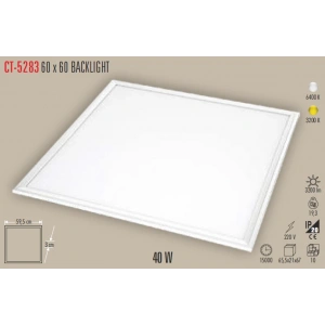CATA 60x60 40w Kare Sıva Altı Led Panel Armatür Backlıght Beyaz 6400k 3200lm 220v IP20
