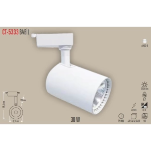 CATA BABİL 30W RAY SPOT BEYAZ 6400K BEYAZ IŞIK
