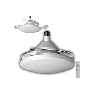 CATA Dolunay Fan Gizli Açılır Hayalet Pervaneli 72w Ledli E-27 Duy a Takılabilen 3 Kanatlı Kumandalı Tavan Vantilatörü