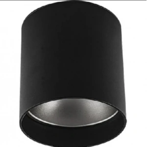 CATA Foça Siyah-Platin Yuvarlak Sıva Üstü Armatür GU-10 Duylu (Ampulsüz)
