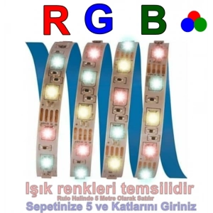 CATA RGB Dış Mekan Şerit Led 10 Çipli 1Mt 12V DC IP44