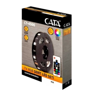 CATA USB Girişli Tv Arkası RGB Şerit Led Seti Kumandalı 3mt
