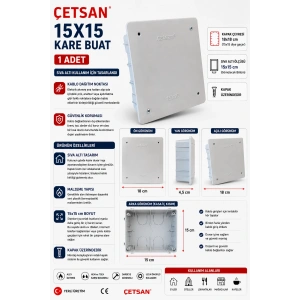 ÇETSAN 15x15 ABS Sıva Altı Kare Buat