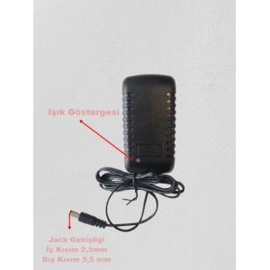 CLASS 12v 2.5A Fişli Adaptör Plastik Kasa 30w IP20 5.5x2.5mm Jaklı