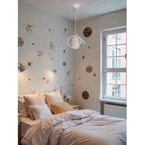 DMR Kardelen Camlı Tekli Avize E-27 BEYAZ