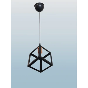 DMR Küp Çember Tekli Avize E-27 Siyah