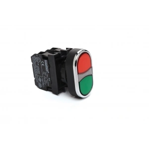 EMAS İkiz Buton Çiftli Yaylı Start/Stop Buton Kırmızı/Yeşil (Plastik)