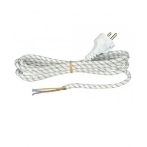 ENDER 3x0.75mm 2 Mt. Fişli Hazır Ütü Kablosu Yanmaz Slikon Kauçuk (Ütü Kordonu)