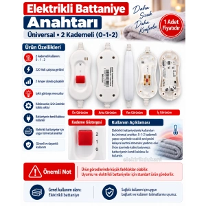 ENDER Elektrikli Battaniye Anahtarı 0-1-2 İki kademe