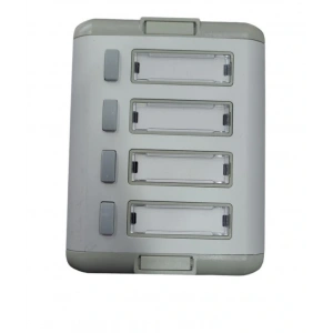 ENDER Işıksız 4lü Etiketli Alüminyum Zil Paneli 4 Butonlu