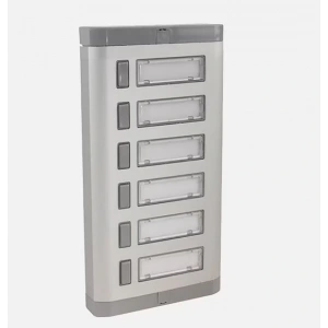 ENDER Işıksız 6lı Etiketli Alüminyum Zil Paneli 6 Butonlu