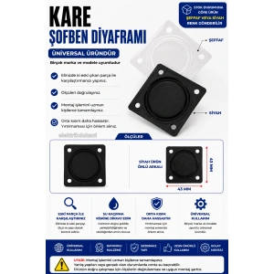 ENDER Kare Slikon Şofben Diyafram Contası