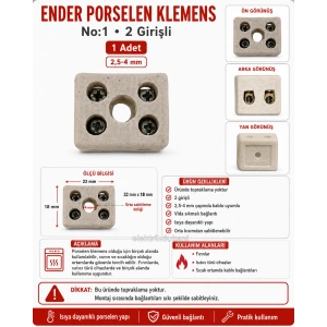 ENDER Porselen Klemens No:1 2Li  2,5-4mm