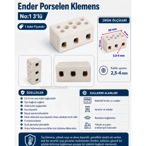 ENDER Porselen Klemens No:1 3Lü  2,5-4mm