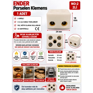 ENDER Porselen Klemens No:2 2Li  4-6mm