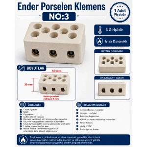 ENDER Porselen Klemens No:3 3Lü 6-10mm