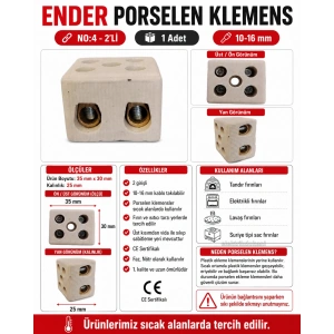 ENDER Porselen Klemens No:4 2Li  10-16mm