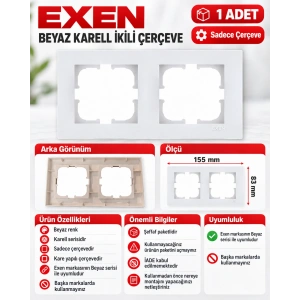 EXEN Beyaz KARELL İkili Çerçeve