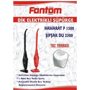 FANTOM Hamarat Dik Süpürge Torbası Bez Torba (Hamarat P 1500 / Şipşak Du 2500 Torba Filitre Özelliklidir)