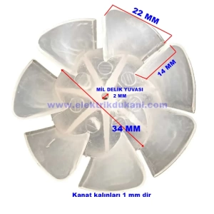 FÖN MAKİNESİ PERVANESİ 7 KANAT