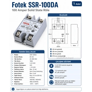 FOTEK SOLİD STATE RÖLE 100A DC-AC