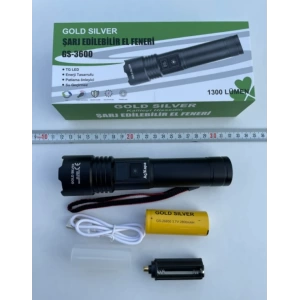 GOLD SILVER 10W Profesyonel Şarjlı Ledli Elfeneri