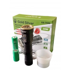 GOLD SILVER 30w Profesyonel Şarjlı Ledli Elfeneri 3 Kademeli Işık Ve Flaşör IP44