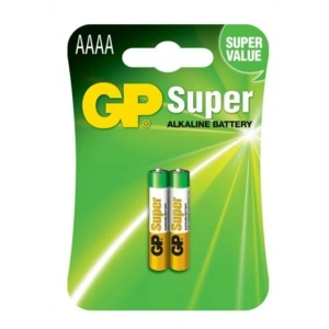 Gp Süper Alkalin AAAA Boy İncenin İncesi Kalem Pil 1,5 Volt 2Li Kart