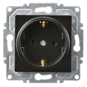 GÜNSAN EQONA SİYAH TOPRAKLI PRİZ DÜĞME MEKANİZMA