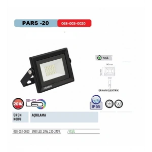 HOROZ PARS-20 20w YEŞİL Led Projektör SMD GREEN IP65