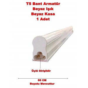 HOROZ Sigma 60cm 7W T5 Led Bant Armatür Anahtarlı 6400K BEYAZ