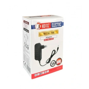 HOROZ VITA-60 12v 5A Fişli Adaptör Plastik Kasa 60w IP44 5.5x2.5mm Jaklı (12 Volt 5 Amper)
