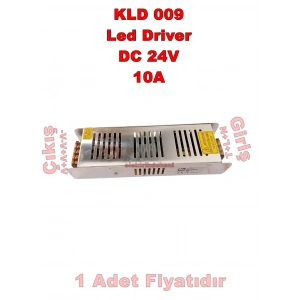 K2 24V 10A Adaptör Metal Kasa 240W IP20