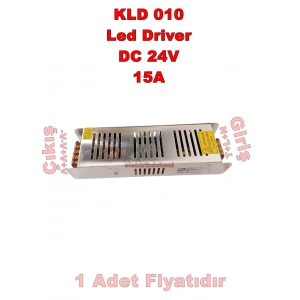 K2 24V 15A Adaptör Metal Kasa 360W IP20