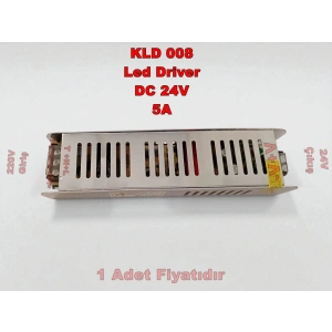 K2 24V 5A Adaptör Metal Kasa 120W IP20