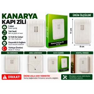 Kanarya Kapı Zili 12v Ac (cik cik zil)