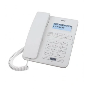 KAREL Masa Üstü Kablolu Ahizeli Hafızalı Ekranlı Telefon BEYAZ (Arayan Numarayı Gösterme Özelliği)