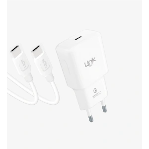 LİNKTECH 20w TYPE-C 1mt Kablolu Şarj Aleti Beyaz 3.0