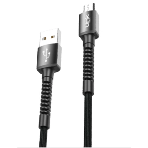 LİNKTECH USB-Micro 1M Şarj Data Kablosu 3A Siyah/Beyaz