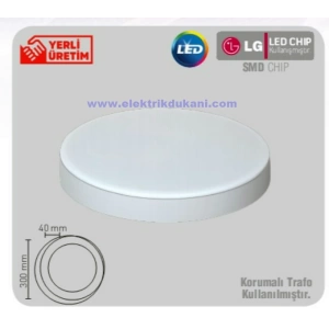 LUSTER 18W S.Ü. DOLUNAY LED ARMATÜR BEYAZ KASA 6500K