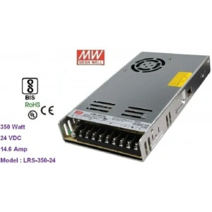 MEANWELL 24V 14,6A ADAPTÖR METAL DELİKLİ KASA FANLI 350W IP20