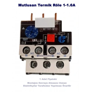 MUTLUSAN 1~1.6A Termik Röle (1.6 Amper Motor Koruma Termiği)