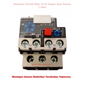 MUTLUSAN 12~18A Termik Röle AC 220v (18 Amper Motor Koruma Termiği)