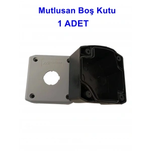 MUTLUSAN 1li Boş Buton Kutusu Gri/Siyah Eurobox (Etanj Tekli Buton Kutusu)