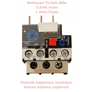 MUTLUSAN 2.5~4A Termik Röle (4 Amper Motor Koruma Termiği)