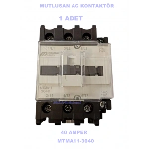 MUTLUSAN 3P 40A 18.5KW AC Kontaktör 220v 1NO+1NC (40 Amper 220 Volt 1 Açık 1 Kapalı Kontak Trifaze Kontaktör)