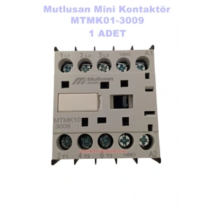 MUTLUSAN 3P 9A 4KW AC Mini Kontaktör 220v 1NO (9 Amper 220 Volt 1 Açık Kontak Trifaze Kontaktör)